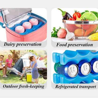 New 650ml Gel Freezer Ice Blocks Reusable Cool Cooler Pack Bag Water injection Picnic Travel Lunch Box Fresh Food Storage