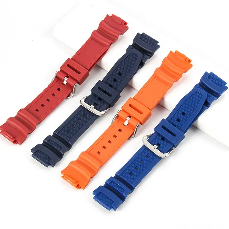 18mm Silicone Watch Strap for Casio W218H AE-1200 AE-1100 SGW-300/400 MRW-200 - Sport Resin Rubber Replacement Wristband