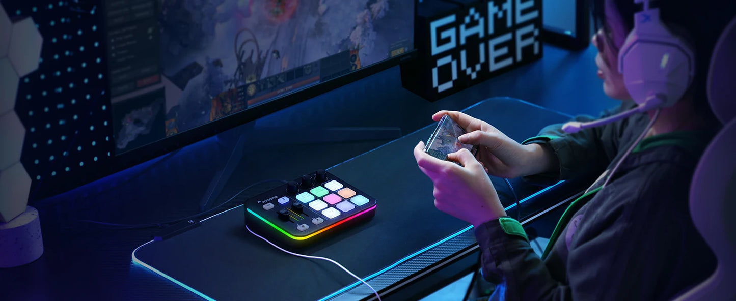 MAONO G1 NEO Audio Interface – XLR Mixer with Custom Sound Effects for Gaming, Podcast & Voice Recording