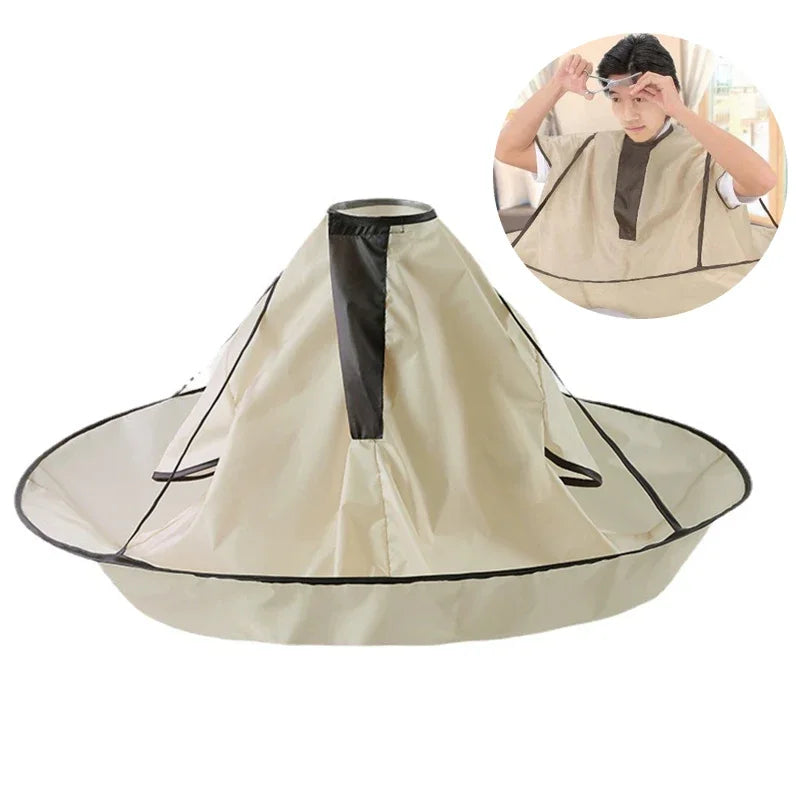 Waterproof Adult Hair Cutting Cape – Foldable Umbrella-Style Salon & Home Barber Cloak