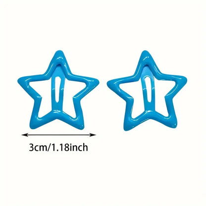 Star-Shaped Alloy Hair Clips - 20/50Pcs Retro Hollow-Out Hair Accessories for Elegant Daily Styling