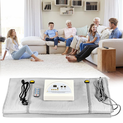 Professional Infrared Sauna Blanket – Slimming Heating Blanket with Zipper Design for Weight Loss & Detox, 180x80cm Home Spa
