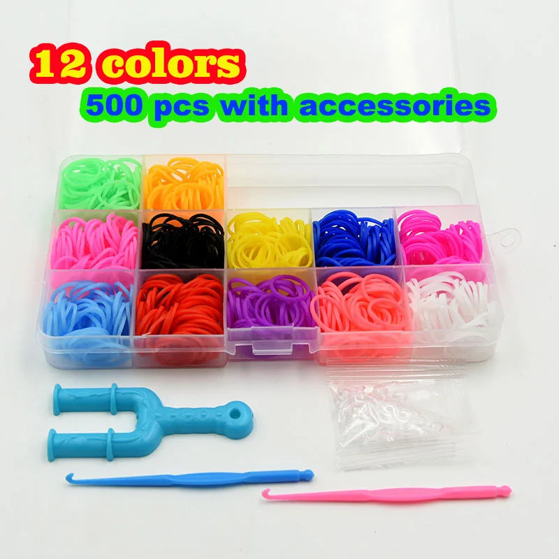 Pantone Color Rainbow Rubber Bands for Loom Bracelets – Western European Style DIY Arts & Crafts Kit
