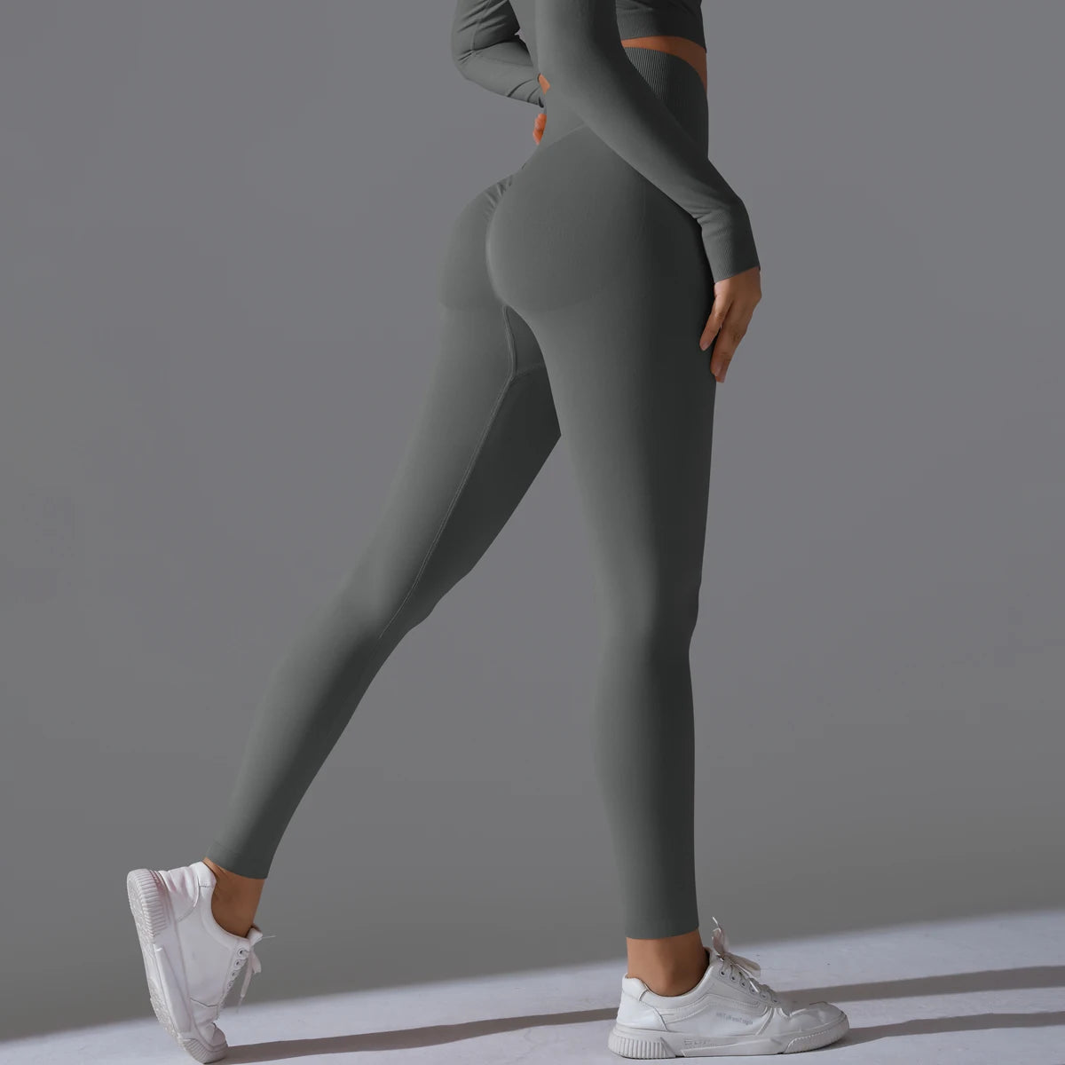 Women's Seamless Yoga Leggings – High Waist Tummy Control, Scrunch Butt Lifting Gym Workout & Outdoor Sports Fitness Pants