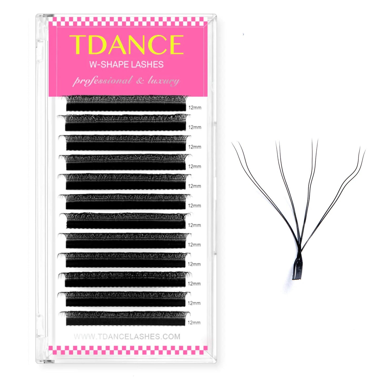 TDANCE 3D–6D Premade Fan Eyelash Extensions – W Style Faux Mink Soft Bloom Automatic Flowering Volume Lashes for Natural Salon-Quality Look