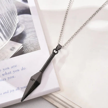 Anime Naruto Necklace Metal Alloy Pendant – Kakashi Kunai & Uzumaki Shuriken Cosplay Accessories & Collectible Toy