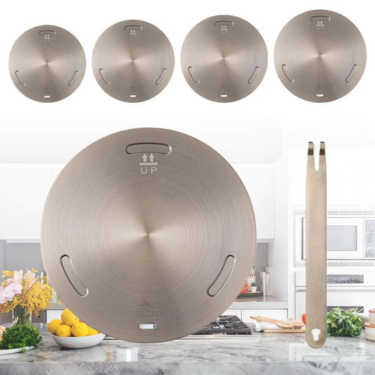 Stainless Steel Heat Conduction Plate – Induction Cooker Heat Diffuser Ring, Stove Protector Accessory
