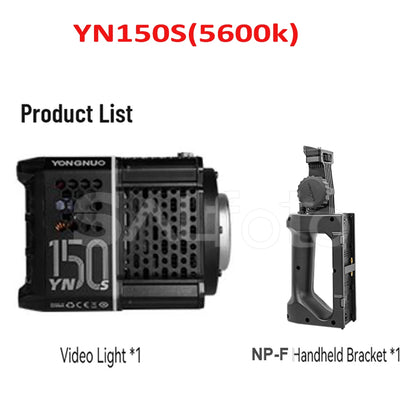 Yongnuo YN150 150W Portable LED Video Light - 2700–6500K COB Handheld Photography Fill Light for YN150Li/YN150S