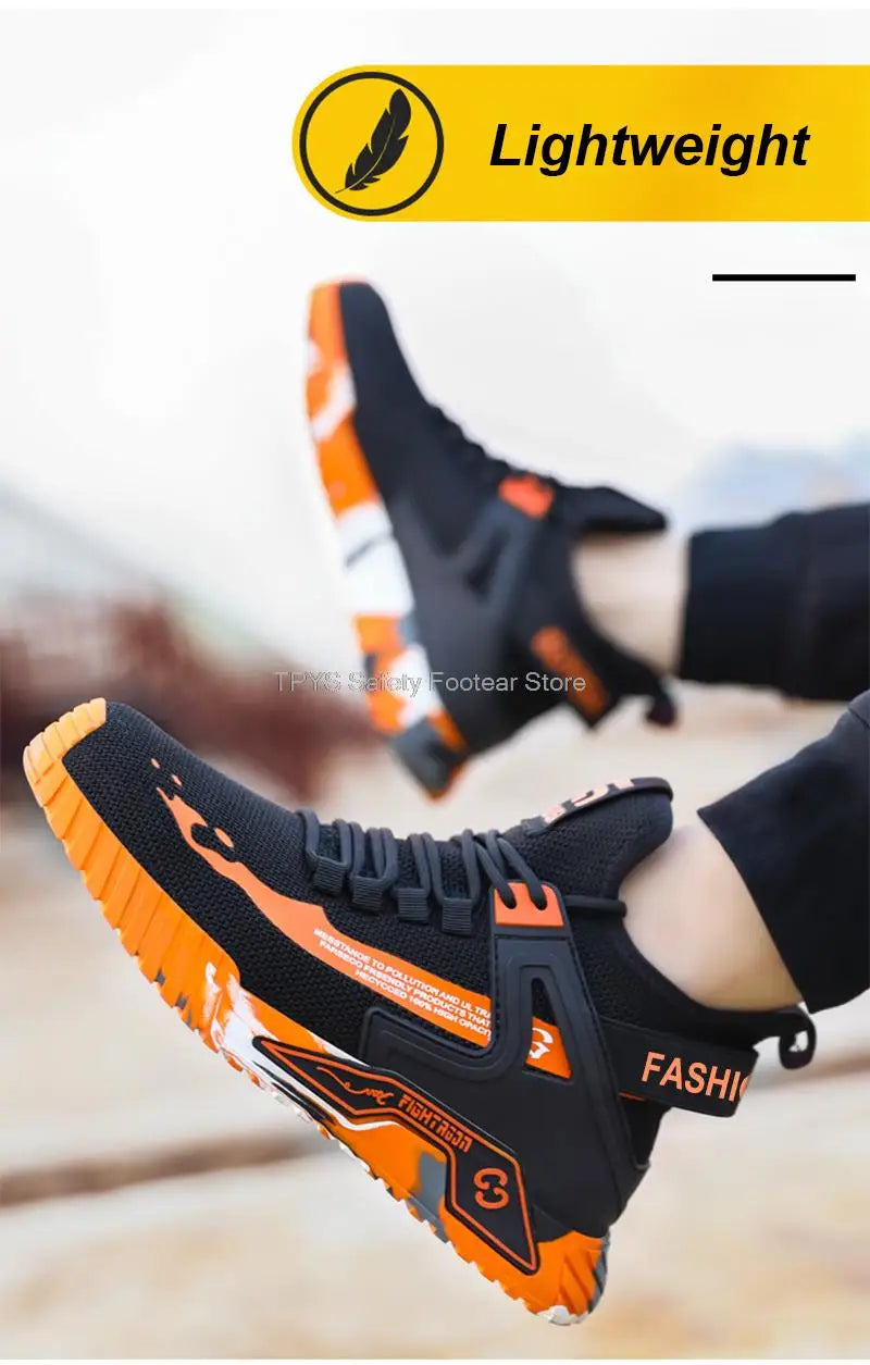 High-Top Safety Shoes for Men & Women – Steel Toe, Anti-Puncture Work Boots, Indestructible Safety Shoes