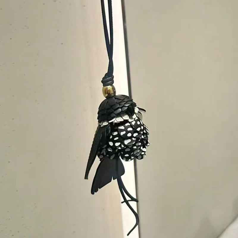Genuine Leather Parrot Bird Bag Charm – High-End Durable Handmade Fashion Accessory for Women’s Bags, Exquisite Decorative Pendant