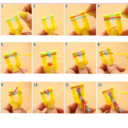 Loom Rubber Knitting Machine Kit – DIY Woven Bracelet Making Set for Kids, Hair Accessories & Gifts