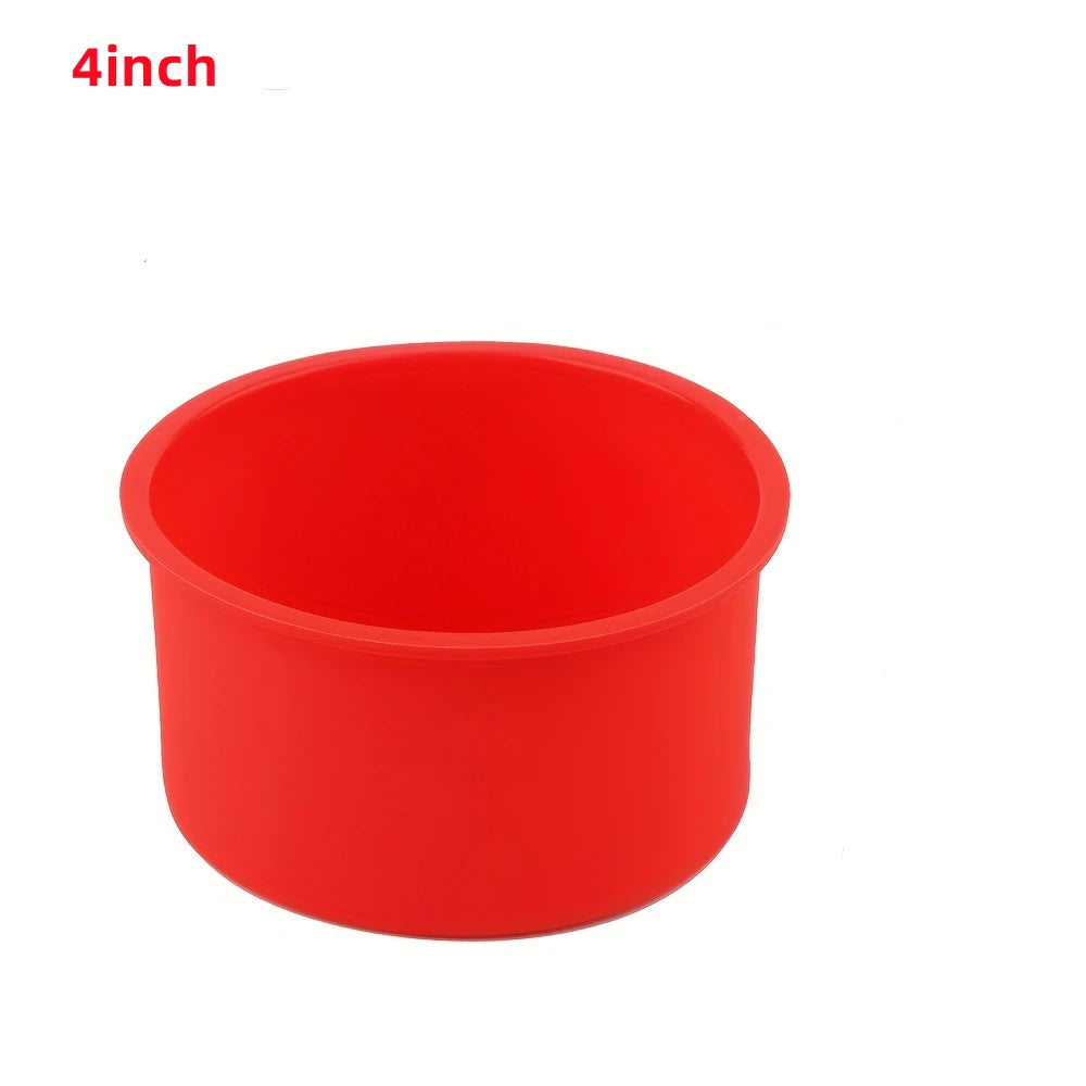 Round Silicone Cake Mold – 4/6/8/10 Inch Non-Stick Baking Pan for Cheesecake, Birthday & Christmas Parties