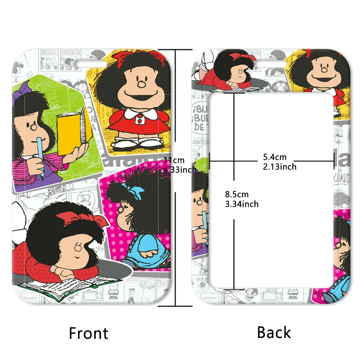 Cartoon Girl Credential Holder with Lanyard – Cute Neck Strap for Cards, Badges, Keys & Keychain Accessories