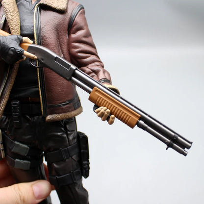 33cm Leon Zombie Hunter Leather Anime Figure – Boys’ Action Model Doll & Desk Decoration Statue