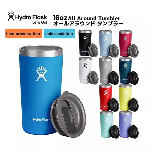 Hydro Flask 16oz/473ml Stainless Steel Insulated Cup - Fashionable Standard Sports Water Cup for Men, Women, and Children