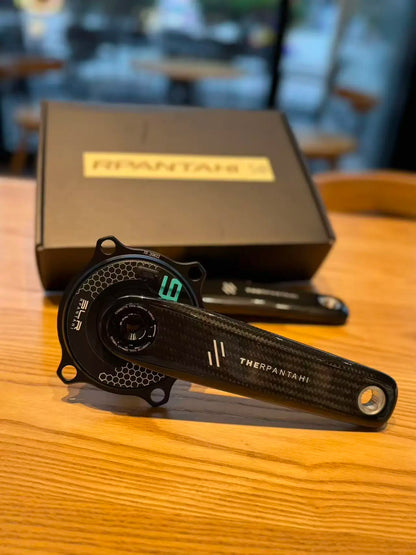 Full Carbon Road Bike Crankset with Power Meter - 150–172.5mm Easton 110BCD Crank with 24mm Titanium Axle for Shimano Bikes