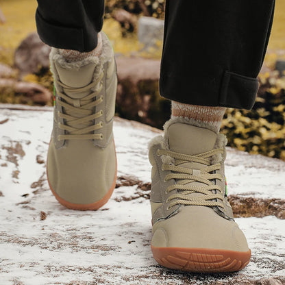 Men's Winter Boots – Snow Barefoot Outdoor Non-Slip Warm Fur Ankle Boots, Lightweight Hiking Sneakers in Plus Sizes