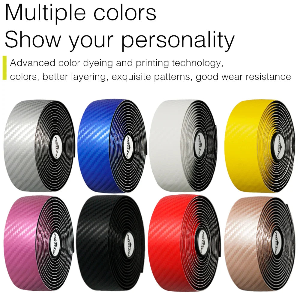 Bicycle Handlebar Tape – Anti-Vibration PU EVA Non-Slip Breathable Road Bike Bar Wrap for Racing