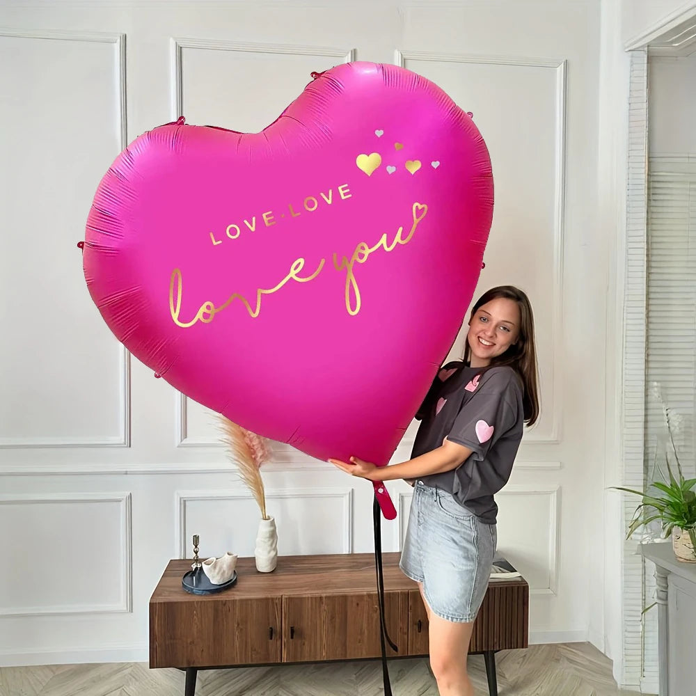 Oversized 63-Inch “Love You” Aluminum Foil Balloon – Romantic Valentine’s, Wedding, Anniversary & Birthday Party Decoration