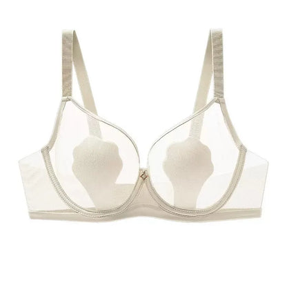 Women's Cat Claw Cup Bra - Ultra-Thin French Style Underwire Support for Full Bust