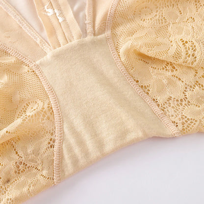 OWEQ Sexy Lace Shaper Panties – Double Control Body Shapewear with Zipper for Slimming
