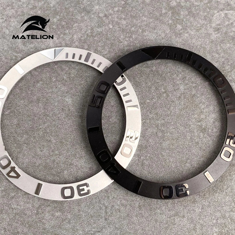 MATELION 38mm Ceramic Bezel Insert — Alloy Watch Ring for 40mm NH35/NH34 GMT Diving Watches
