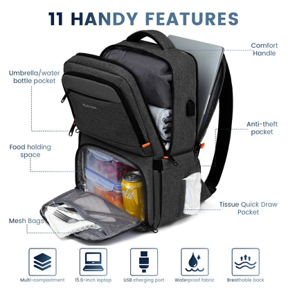 Insulated Lunch Cooler Backpack – Large Capacity Waterproof Picnic & Travel Bag for Outdoor Camping, Multifunctional Food Storage Pack