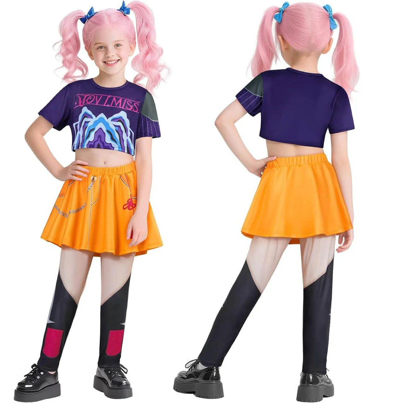 Halloween Zoey Mira Rumi Cosplay Costume — K-Pop Hunters Girl Group Idol Dress-Up Outfit for Kids