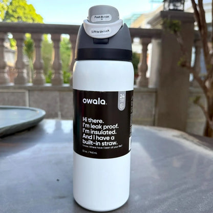 32oz Insulated Stainless Steel Water Bottle with Straw – BPA-Free Sports Bottle, Perfect for Travel