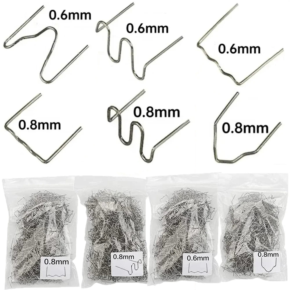 Plastic Repair Welding Nails - Auto Bumper Hot Stapler Studs for Car Repair Machine (100-600PCS)