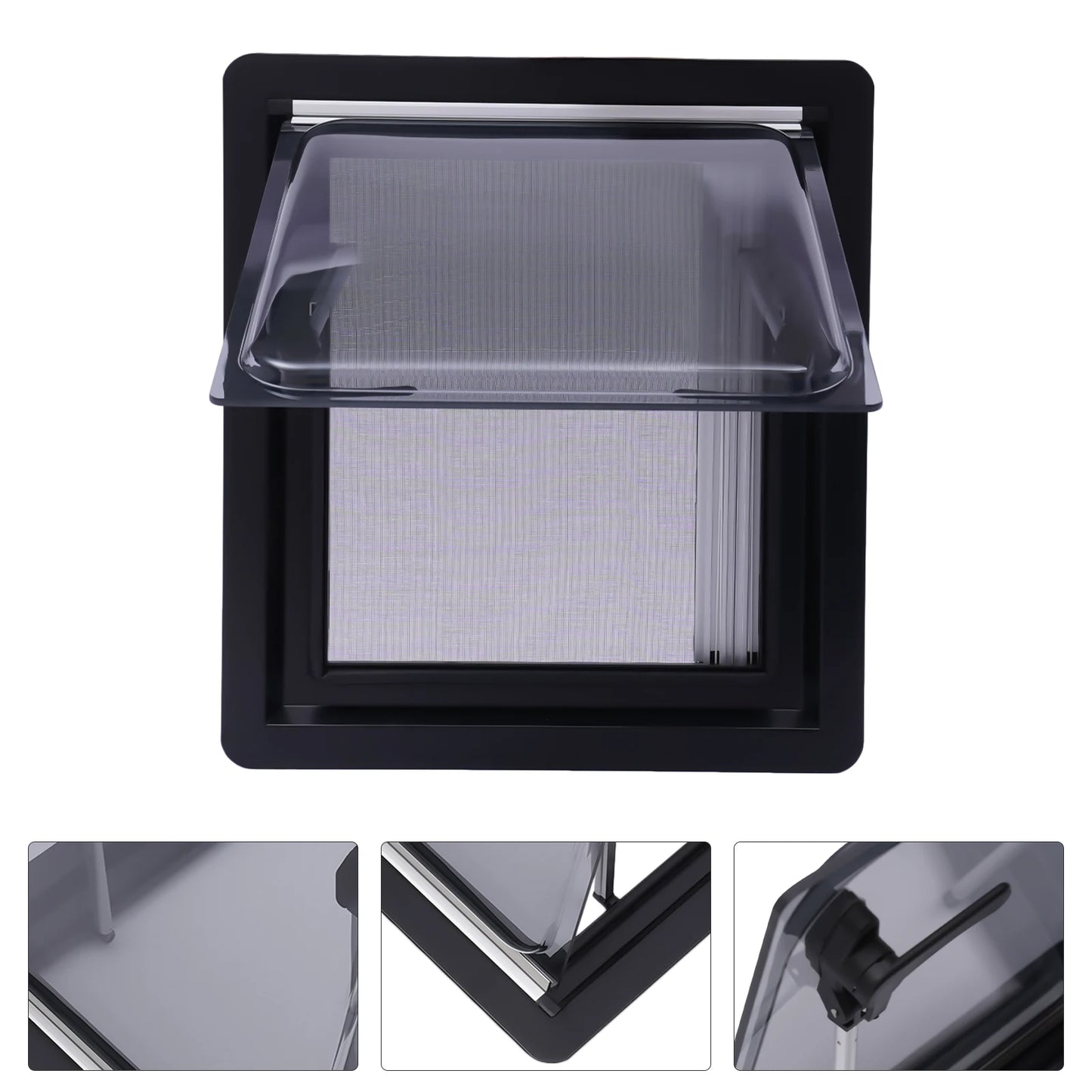 Aluminum RV Hinged Push-Out Window – Caravan & Camper Trailer Accessory, 900x500mm / 450x500mm