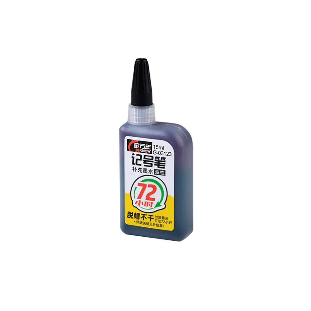45mm Deep Hole Marker Pen - Waterproof Long Nib Carpenter Pen for Woodworking, Black/Blue/Red Ink
