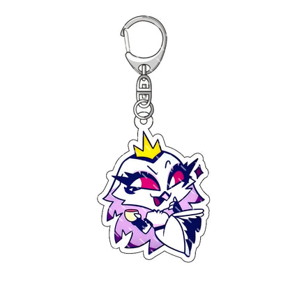 Hazbin Hotel Anime Keychain – Alastor Acrylic Figure Backpack Pendant for Fans & Gifts