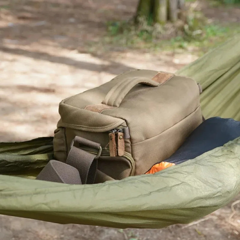 Portable Outdoor Storage Hammock - Small Camping Organizer for Clothes, Shoes & Gear