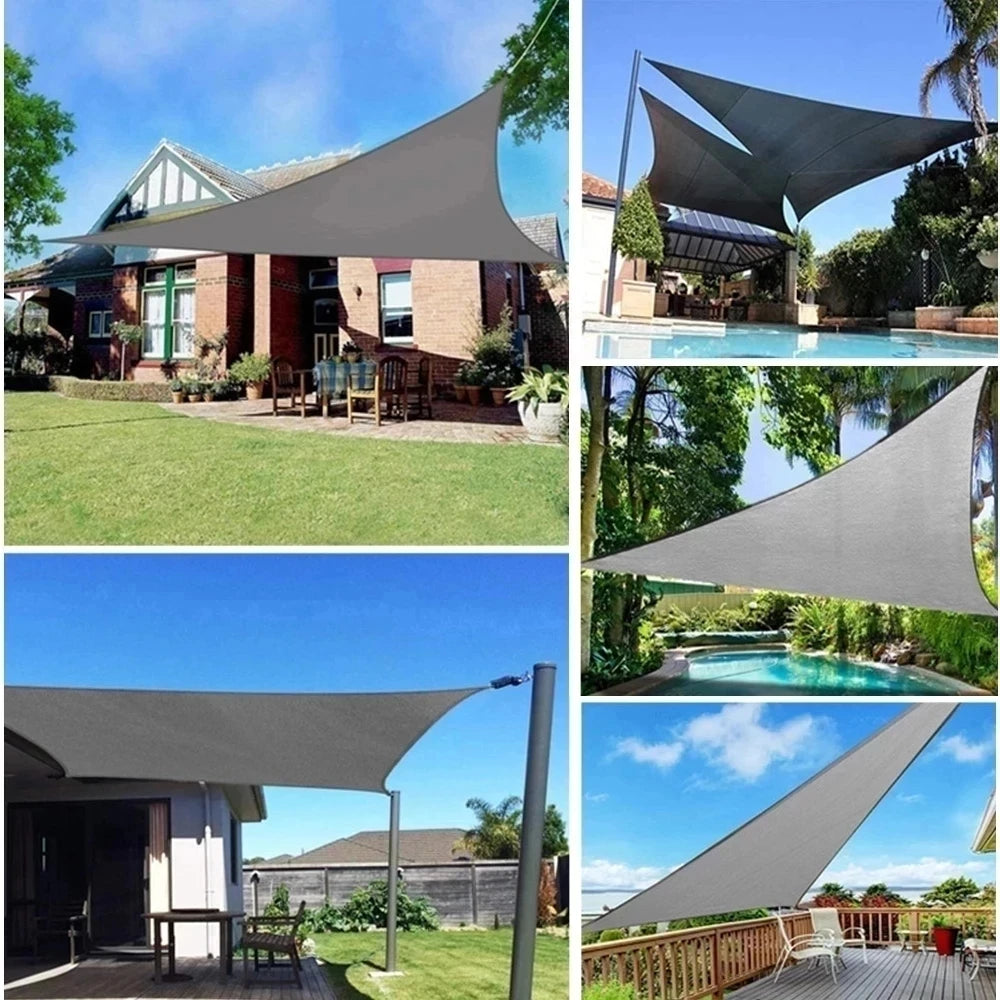 Outdoor Waterproof Sun Shade Sail – Rectangle Canvas Awning for Garden, Terrace, Pool & Car Sun-Shelter