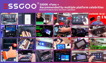 ESSGOO 2-Din Android Car Radio — 7/9/10" CarPlay Multimedia Player with GPS, Stereo Video Player for Tesla-Style, Nissan & Hyundai