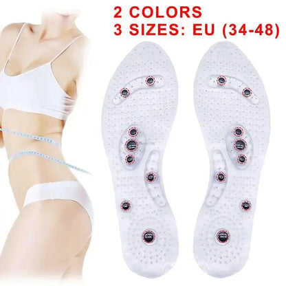 Magnetic Acupressure Foot Massage Insoles – Silicone Pain Relief & Therapy Inserts