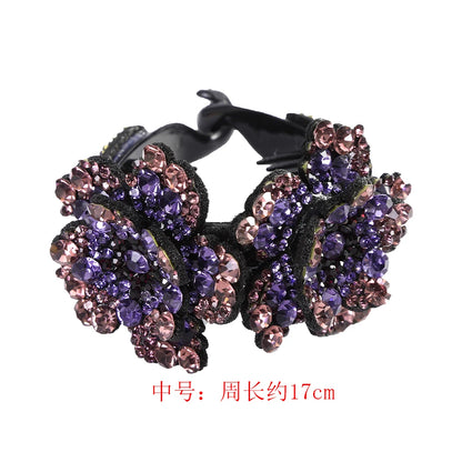 AWAYTR Colorful Crystal Flower Hair Claw – Large Flower Crab Clamp Barrettes, Shark Clip Hair Accessories for Women