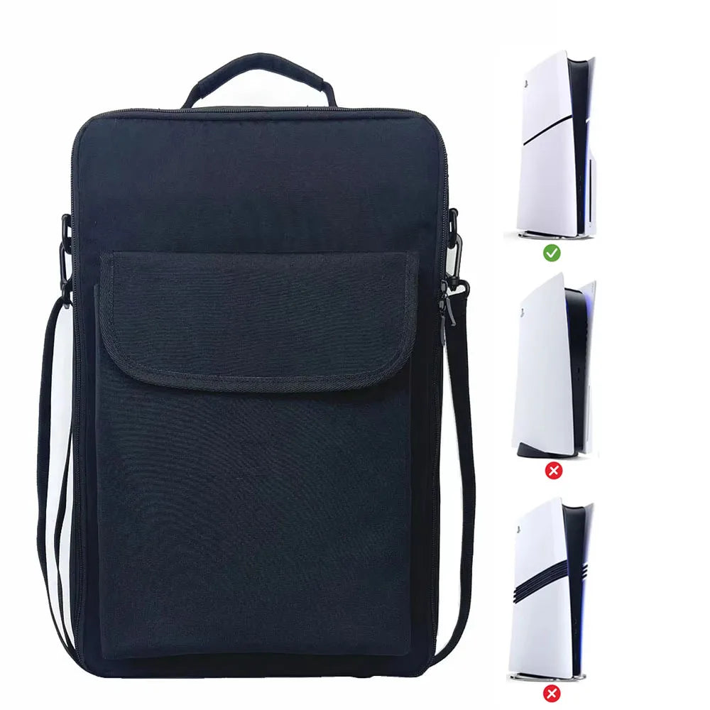 PS5 Slim Carrying Case Backpack – Portable Protective Storage Shoulder Shoulder Bag for PlayStation 5 Slim Console & Accessories