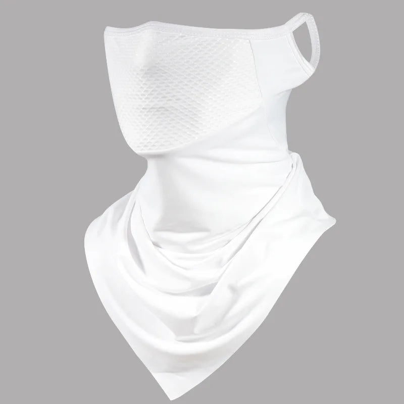 Summer Men’s Full-Face Cycling Mask – Breathable Ice Silk Neck Bandana with UV Protection