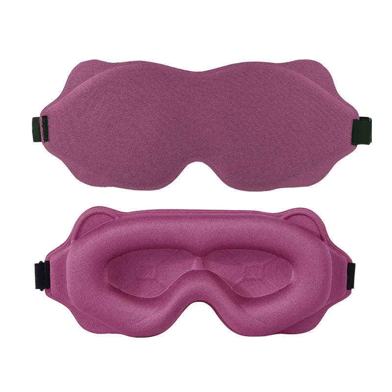 3D Sleep Mask for Eyes — Soft Travel Eye Shade, Light-Blocking Sleeping Aid, Breathable Night Eyepatch