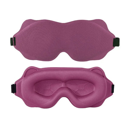 3D Sleep Mask for Eyes — Soft Travel Eye Shade, Light-Blocking Sleeping Aid, Breathable Night Eyepatch