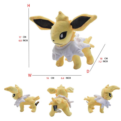 Pokémon Eevee Evolution Plush Toys - Soft Stuffed Animal Dolls Featuring Sylveon, Flareon, Jolteon, Umbreon, Vaporeon & Pikachu