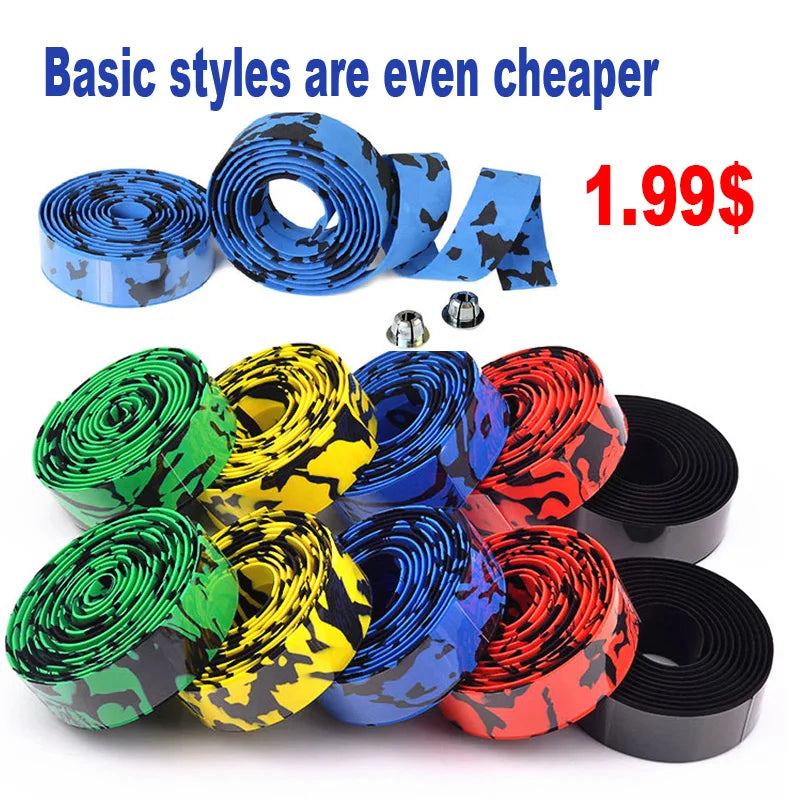Bicycle Handlebar Tape – Anti-Vibration PU EVA Non-Slip Breathable Road Bike Bar Wrap for Racing