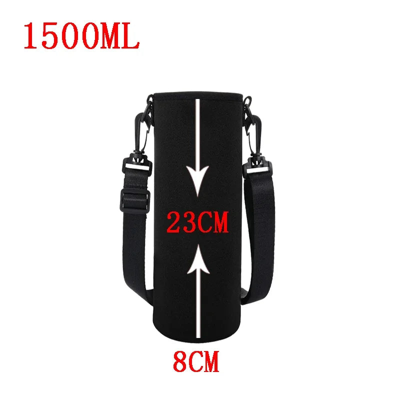 750/1000/1500ML Sports Water Bottle Insulated Neoprene Sleeve – Portable Bottle Carrying Case & Thermal Holder Bag