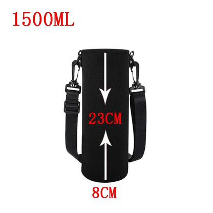 750/1000/1500ML Sports Water Bottle Insulated Neoprene Sleeve – Portable Bottle Carrying Case & Thermal Holder Bag
