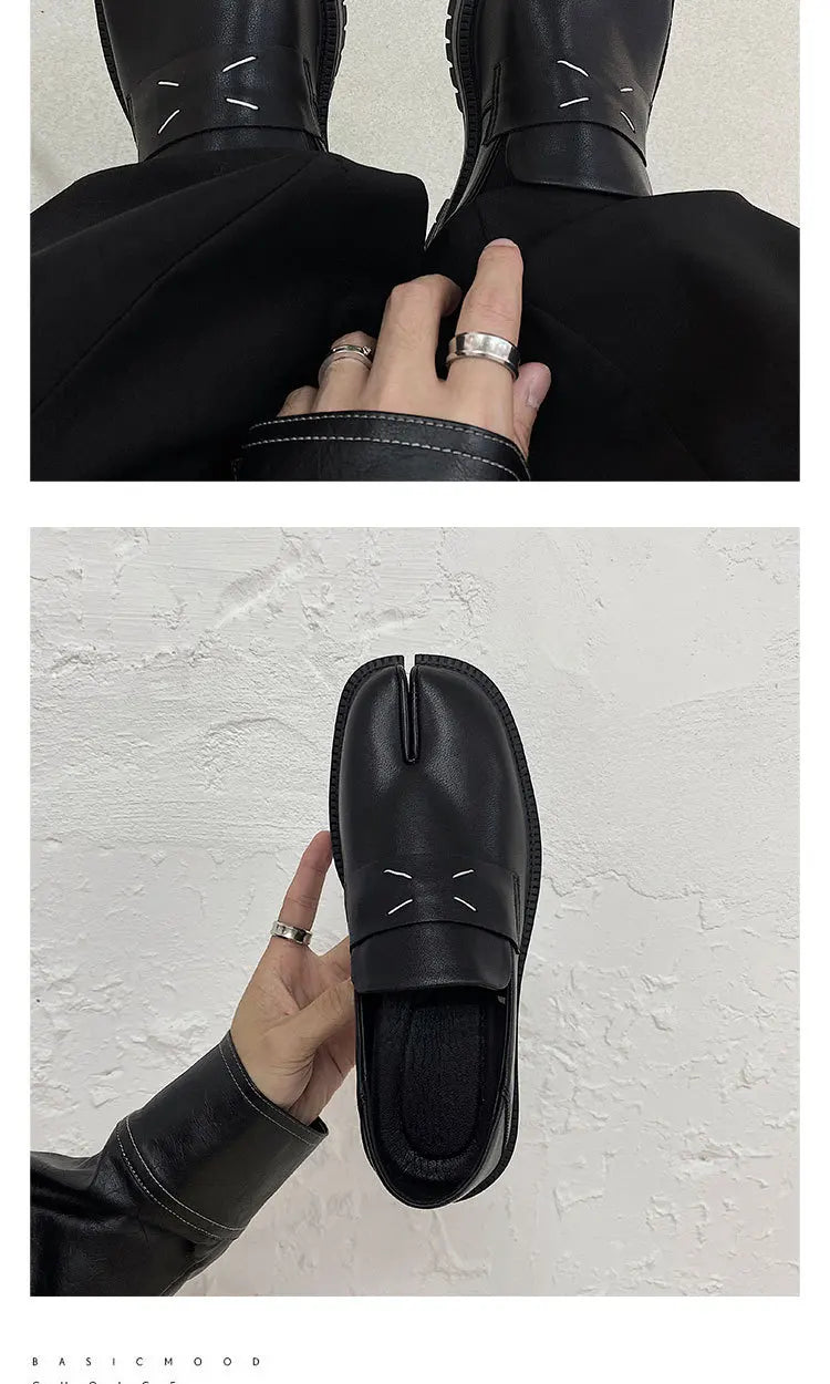 CHMURY Tabi Loafers — Men & Women Split Toe Casual Shoes, Thick Sole Patent Leather 2024