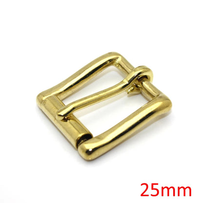 Brass Roller Belt Buckle – Adjustable Pin Buckle for Leather Belts, Bag Straps, DIY Crafts, and Accessories