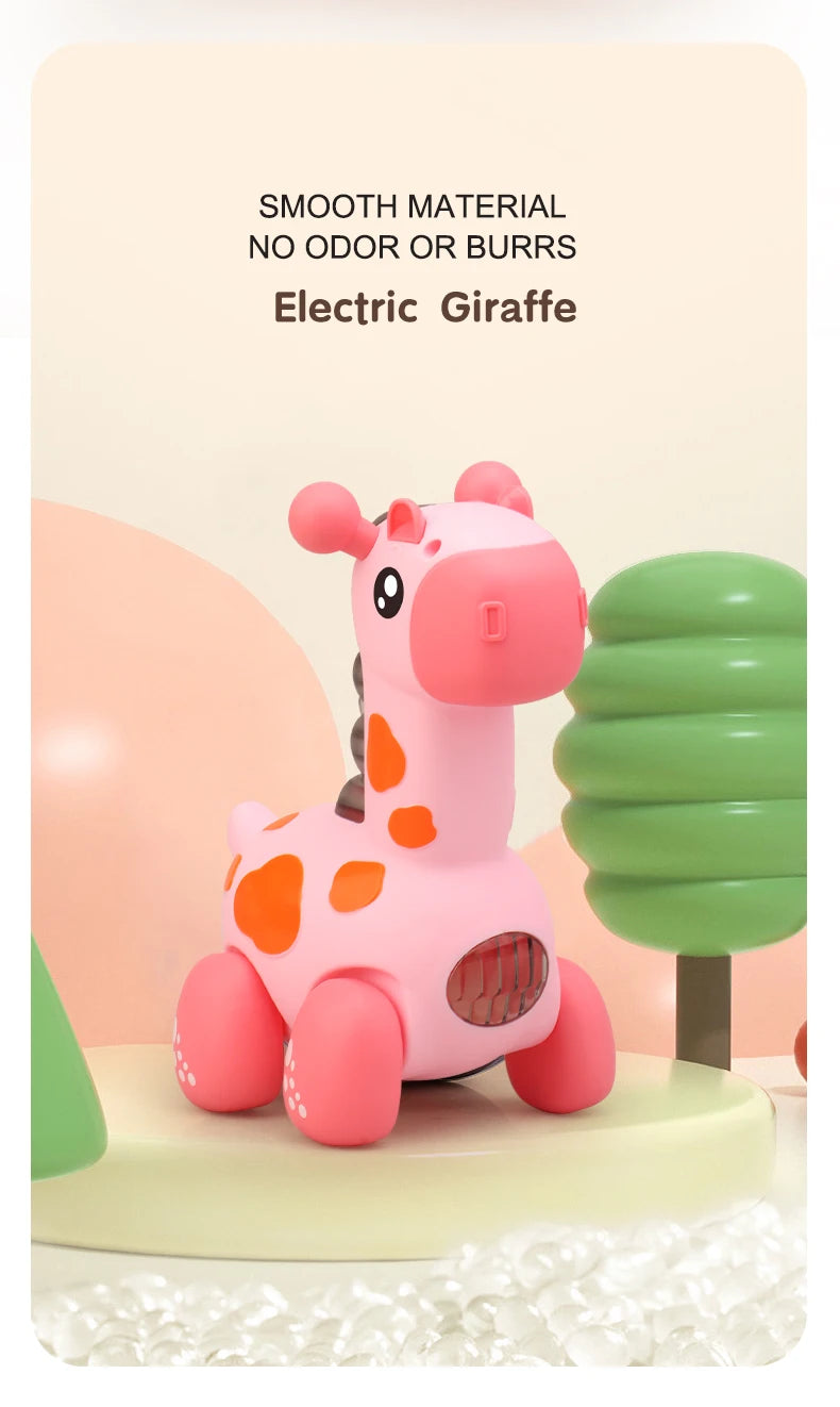 Giraffe Crawling Toy with Lights & Music – Educational Rope Toy for Toddlers, Early Learning Puzzle Toy