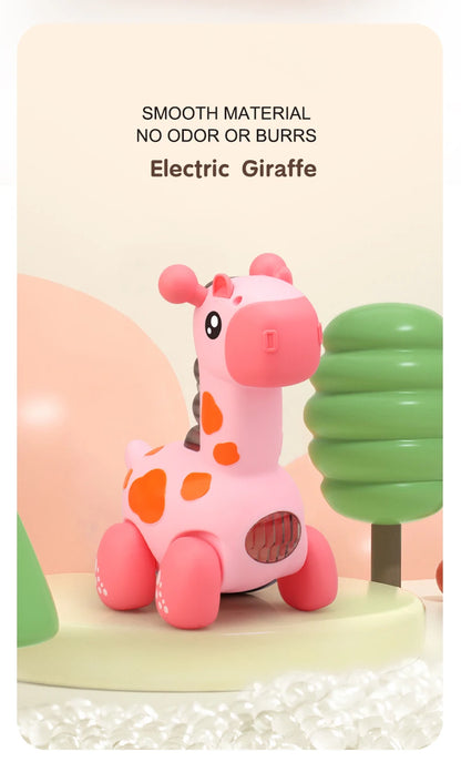 Giraffe Crawling Toy with Lights & Music – Educational Rope Toy for Toddlers, Early Learning Puzzle Toy